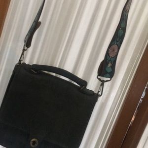 Authentic Vintage Coach  with upcycled strap